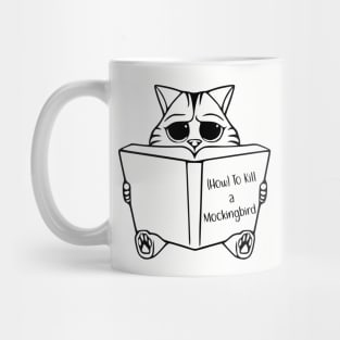 Cat Reading Book Mug